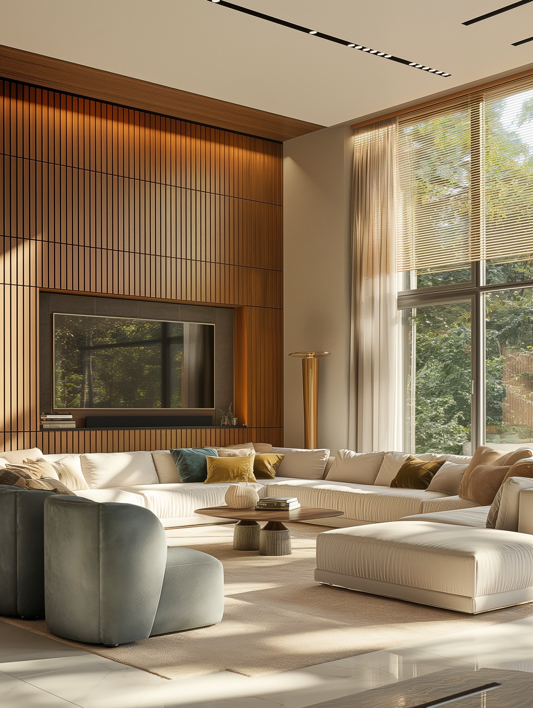 Salon luxueux domotique