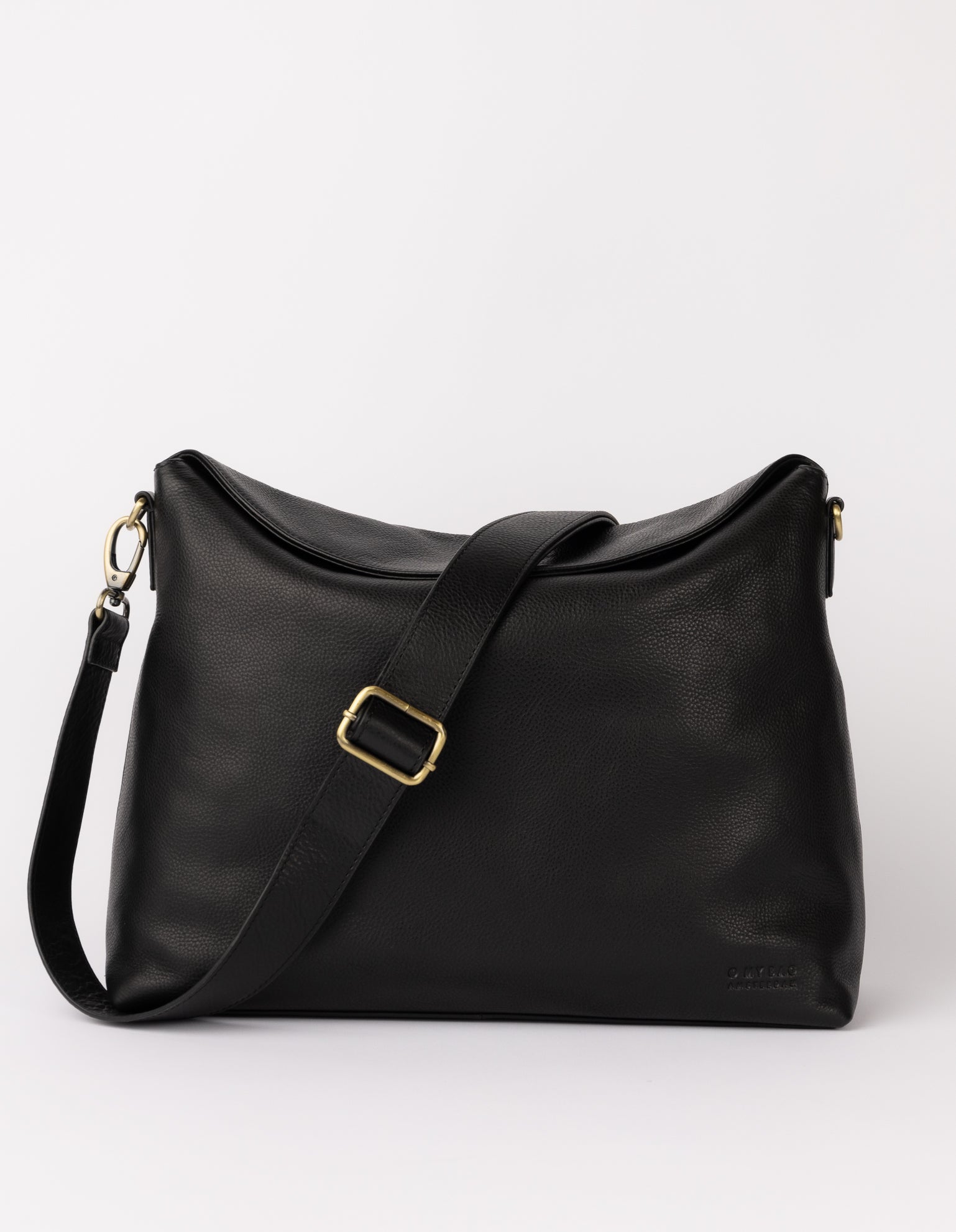 Omybag Amsterdam Sienna Black Soft Grain Leather Crossbody