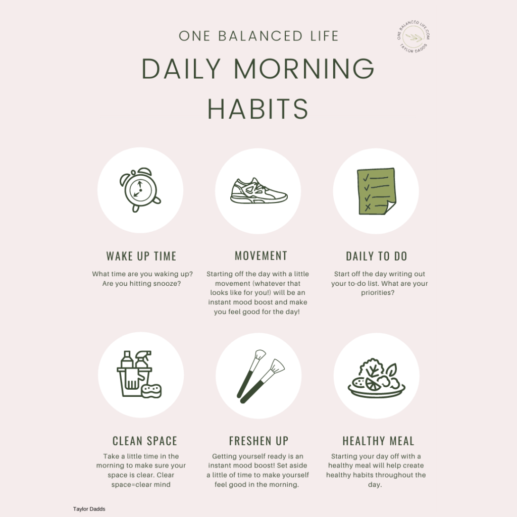 Creating a balanced morning routine - onebalancedlife.com