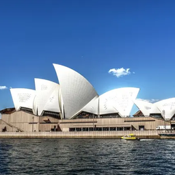 悉尼歌剧院与海港大桥的城市天际线