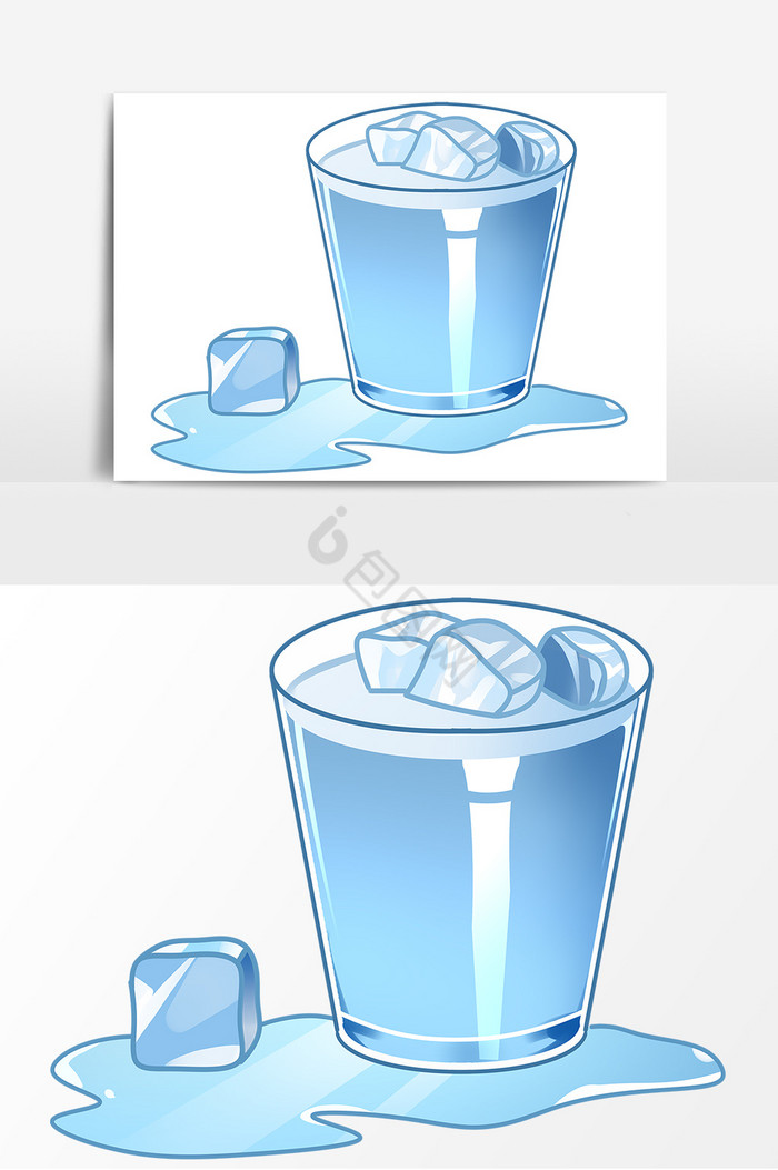 冰与水之间的相变抽象示意图