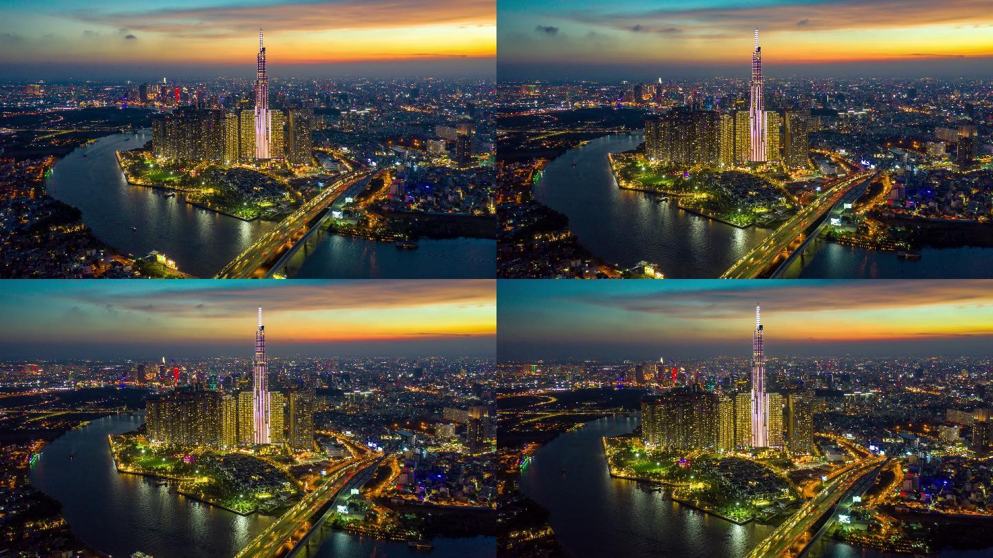 越南城市天际线景观