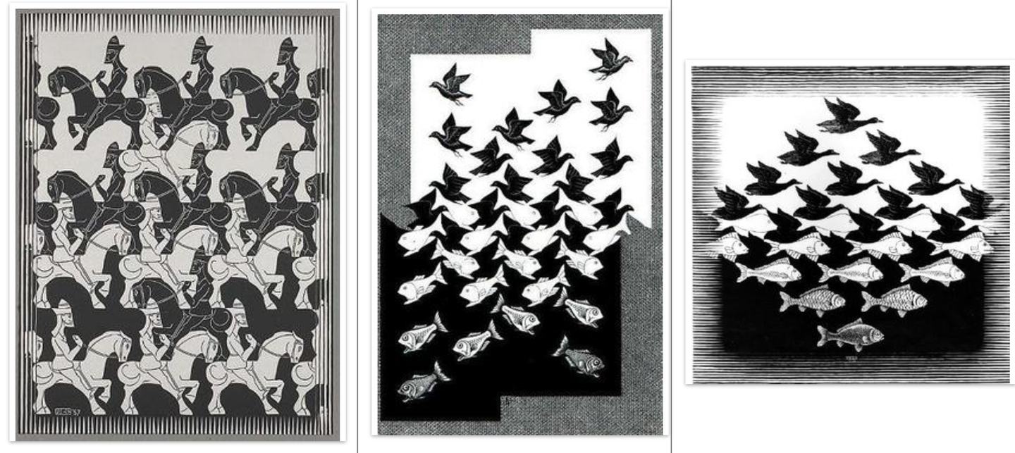 巴赫、埃舍尔和哥德尔三位思想家的概念图