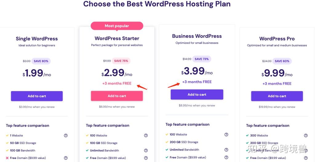 Hostinger WordPress Hosting Pricing Plans