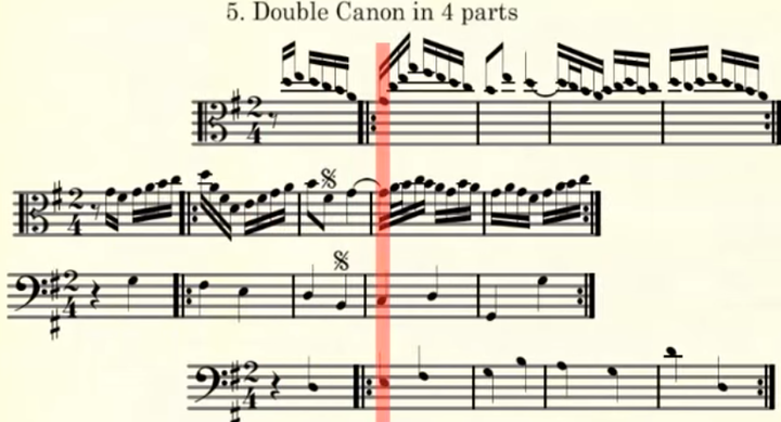 巴赫螃蟹卡农乐谱