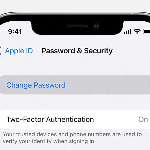 iPhone密码与安全设置更改密码入口