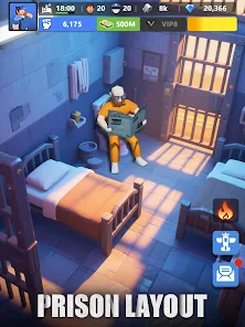 Land of Jail prison layout showing cell blocks and prisoner management