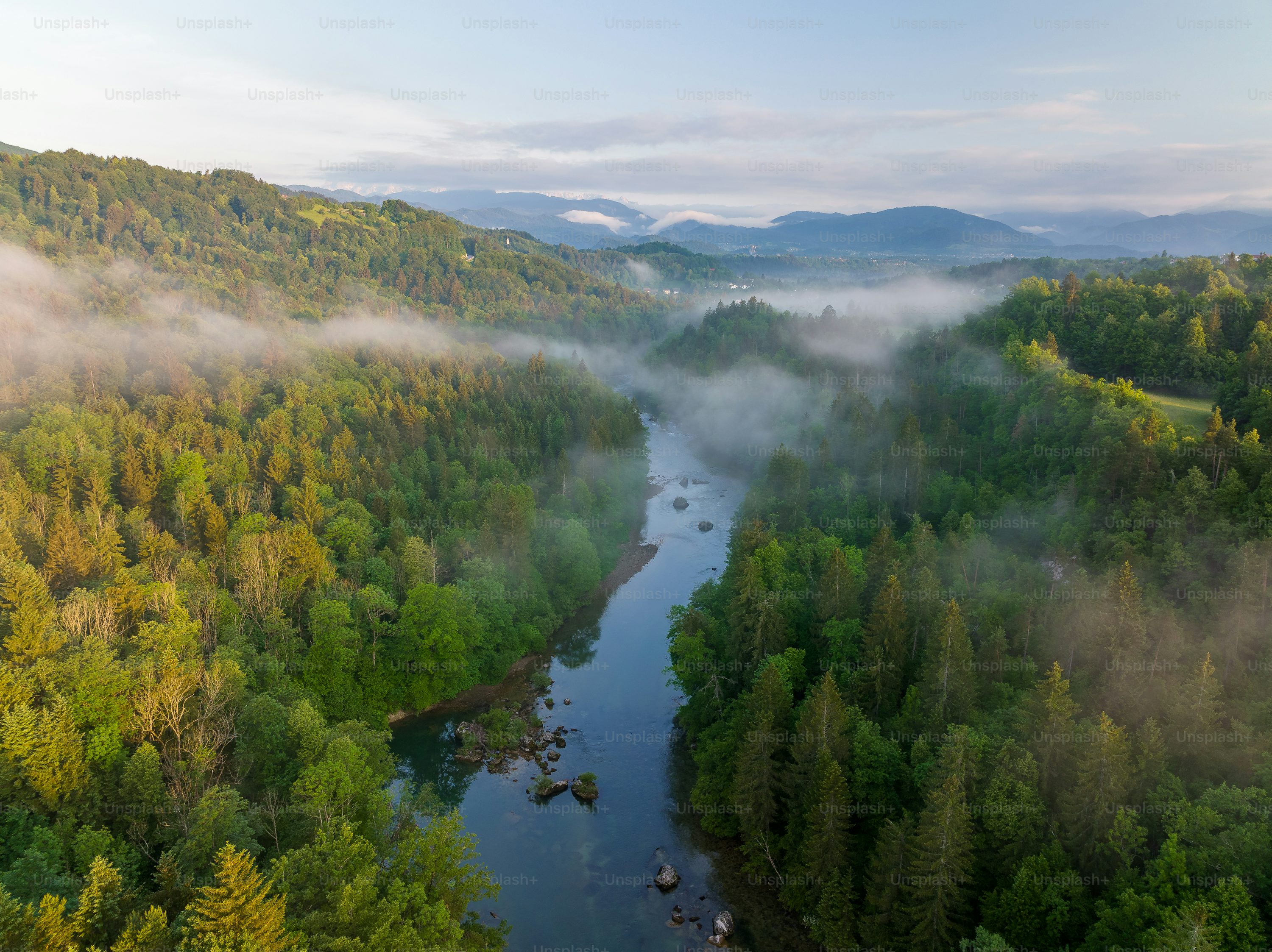 Misty River Valley