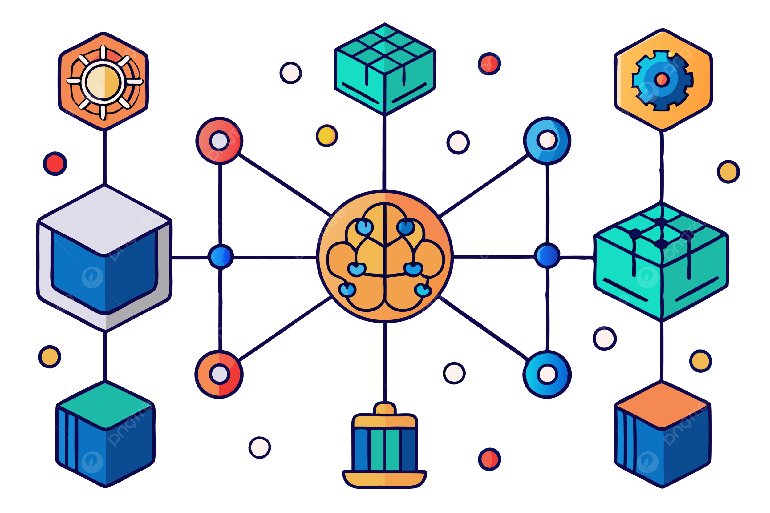 Secure digital audit trail showing interconnected nodes