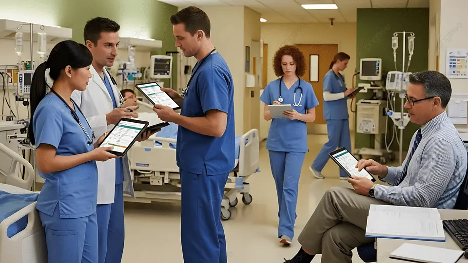 Healthcare Professionals in Modern Hospital