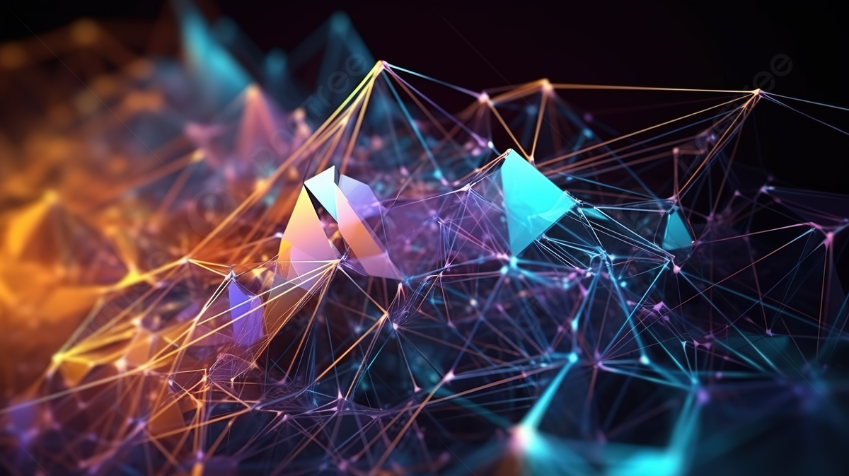 Abstract mathematical concept visualization with interconnected nodes