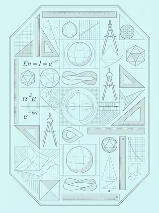 数学概念抽象几何图案