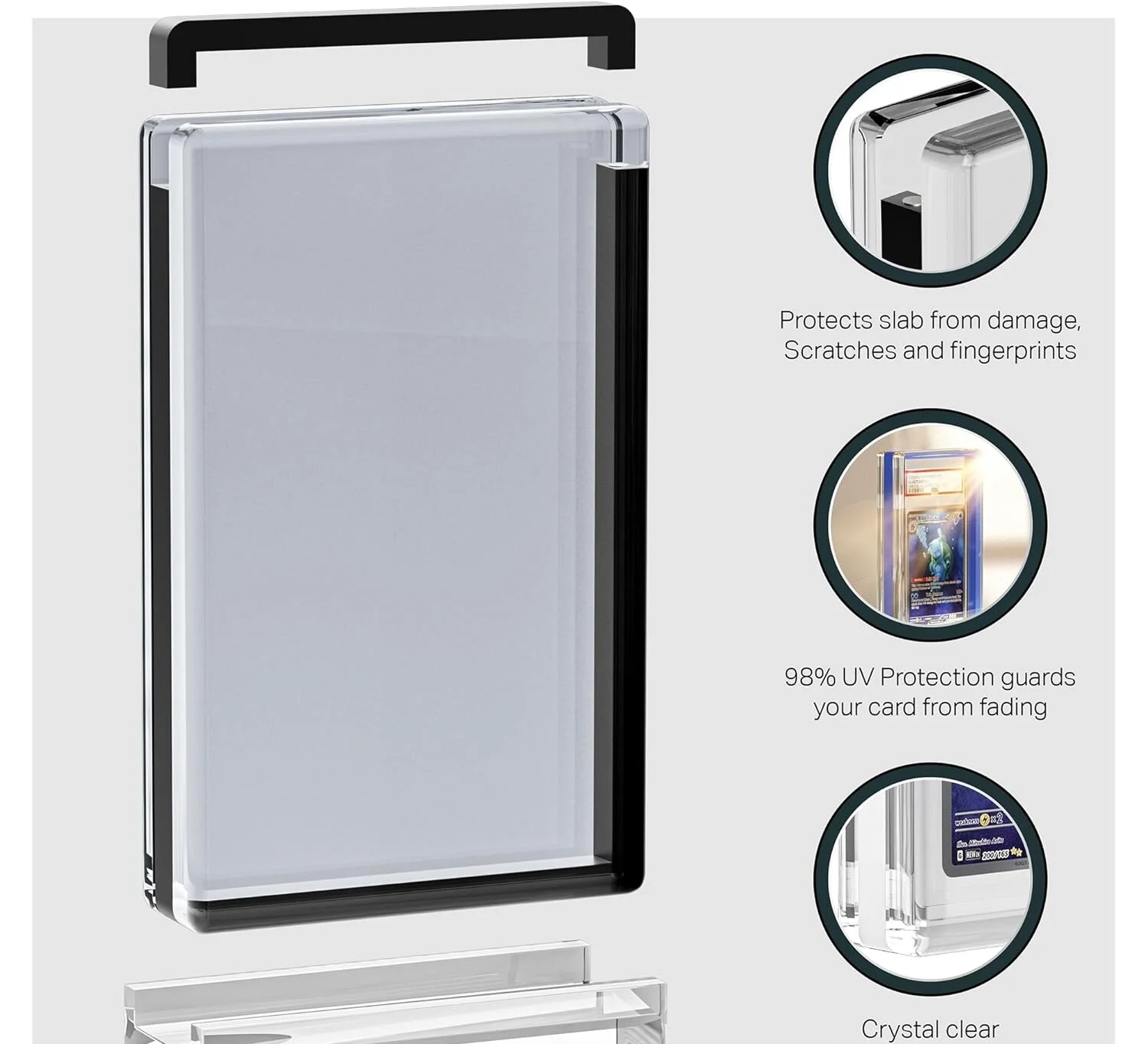 Acrylic acryl PSA Graded Card Slab Magnetic Display Protector Case /  Standing | www.QualitycardsTCG.nl