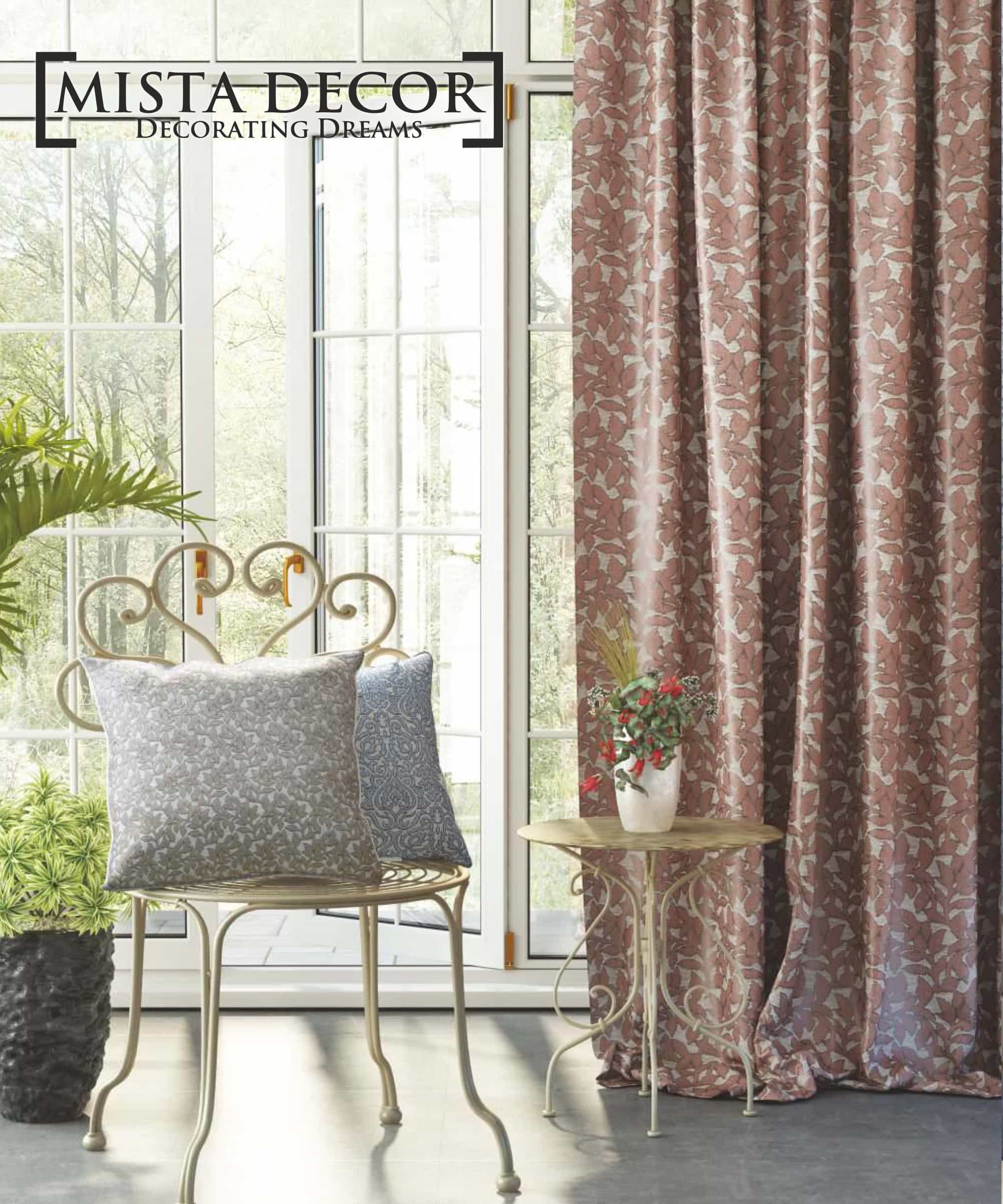 Elegant curtains and drapery