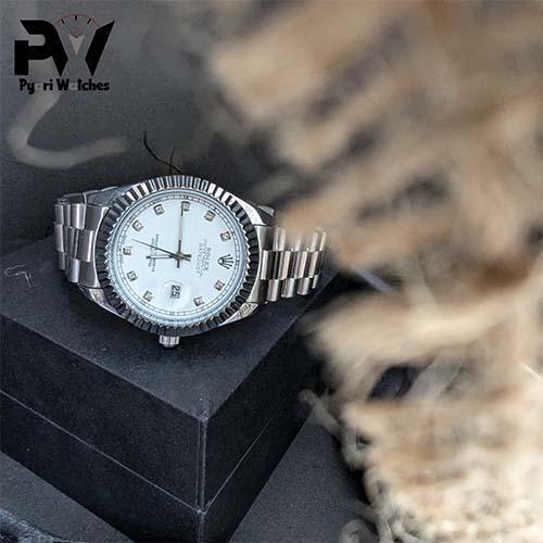 Silver Stainless Steel Waterproof Dress Watch