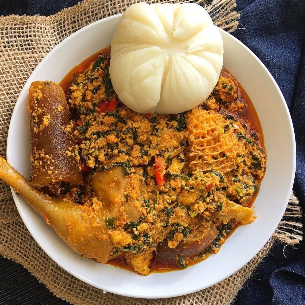 Egusi Soup with Pounded Yam