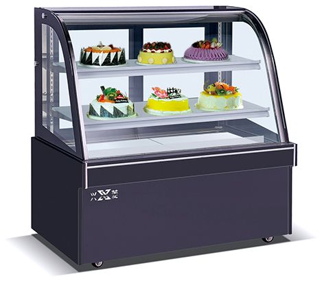 Curved Glass Cake Showcase