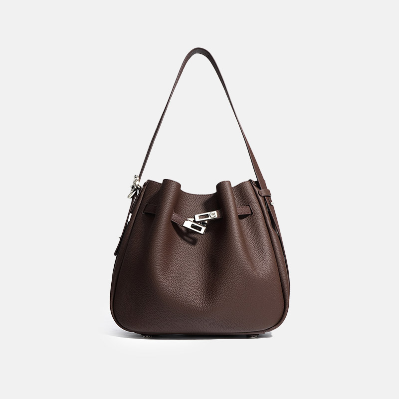 Minimalist Leather Bucket Bag