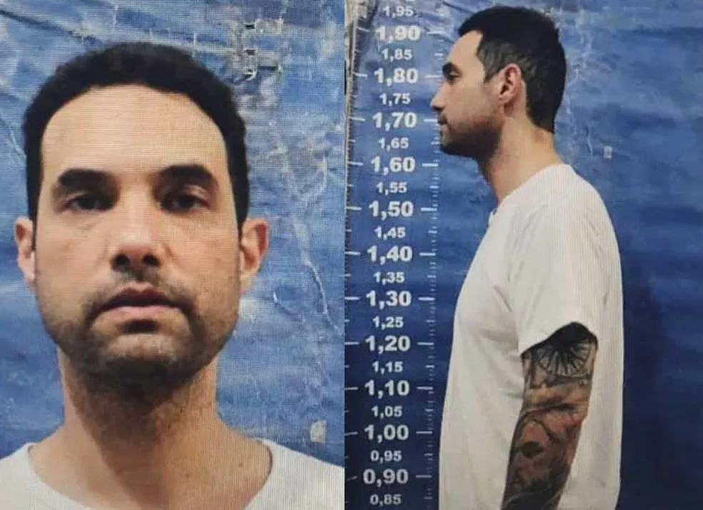 Foto policial de fichamento de Dr. Jairinho na entrada do sistema prisional do Rio de Janeiro em abril de 2021