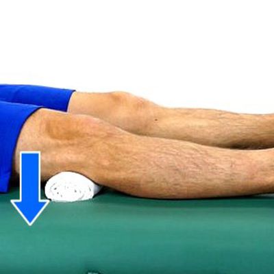 تمرين التمديد النهائي للركبة Terminal Knee Extension لخشونة الركبة