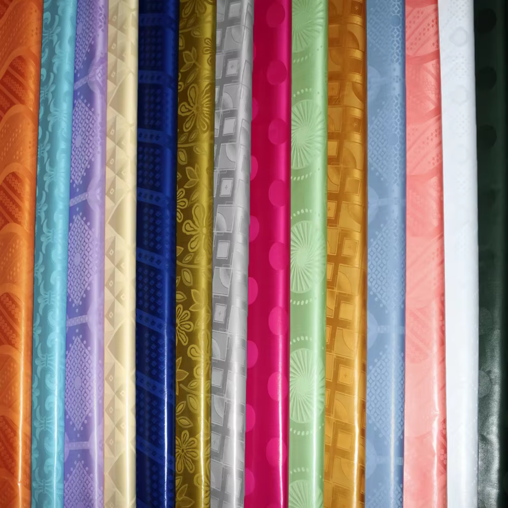 Rouleaux de Bazin Riche multicolores