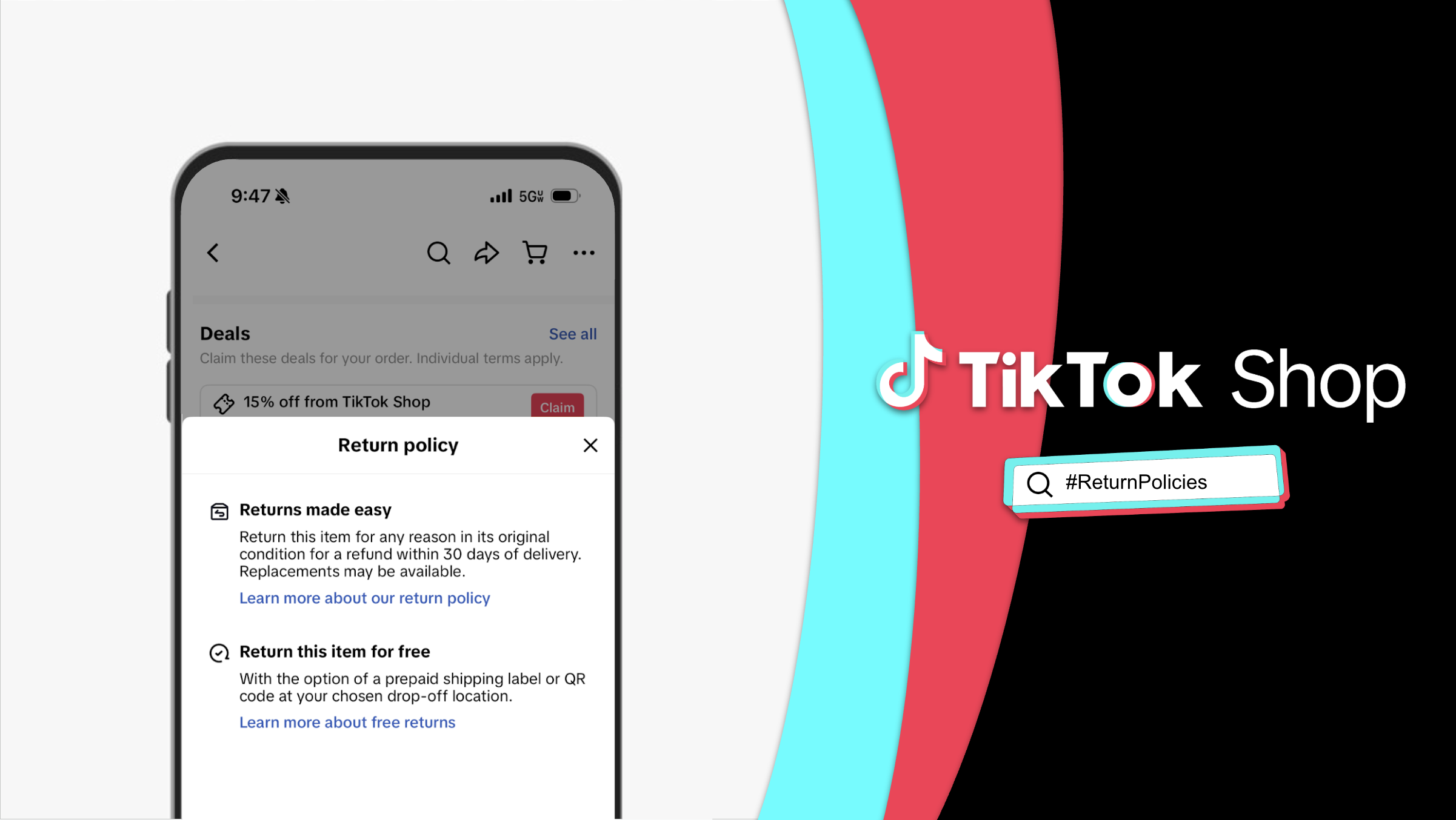 TikTok Shop美区退货政策界面