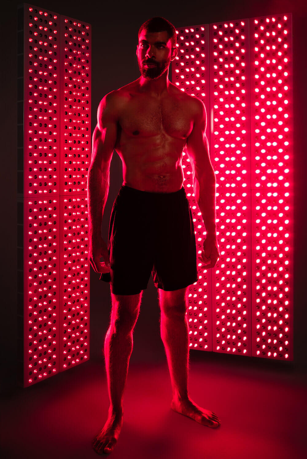 Modern wellness clinic in Bangkok with red light therapy equipment