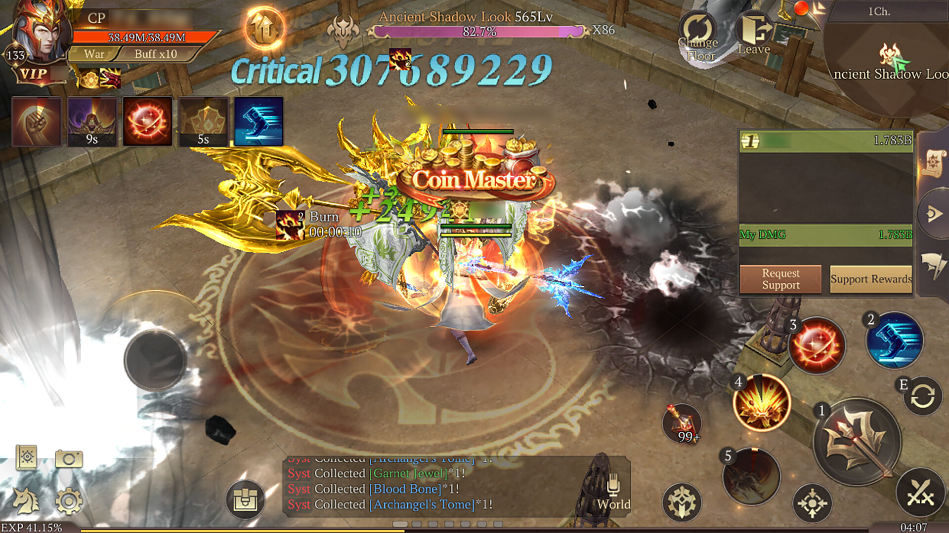 MU Dark Epoch gameplay screenshot showing intense combat battle