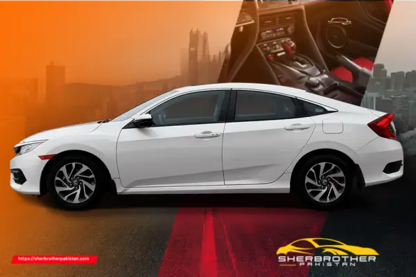 Honda Civic white sedan rental for executive travel and weddings Pakistan