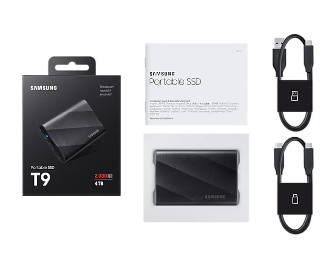 Samsung T9 Portable SSD 2TB USB 3.2 Gen 2x2