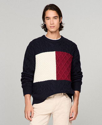 Tommy Hilfiger Men's Flag Crew Neck Sweater