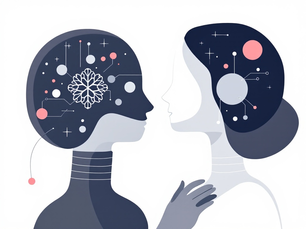 Human and AI working together in creative flow