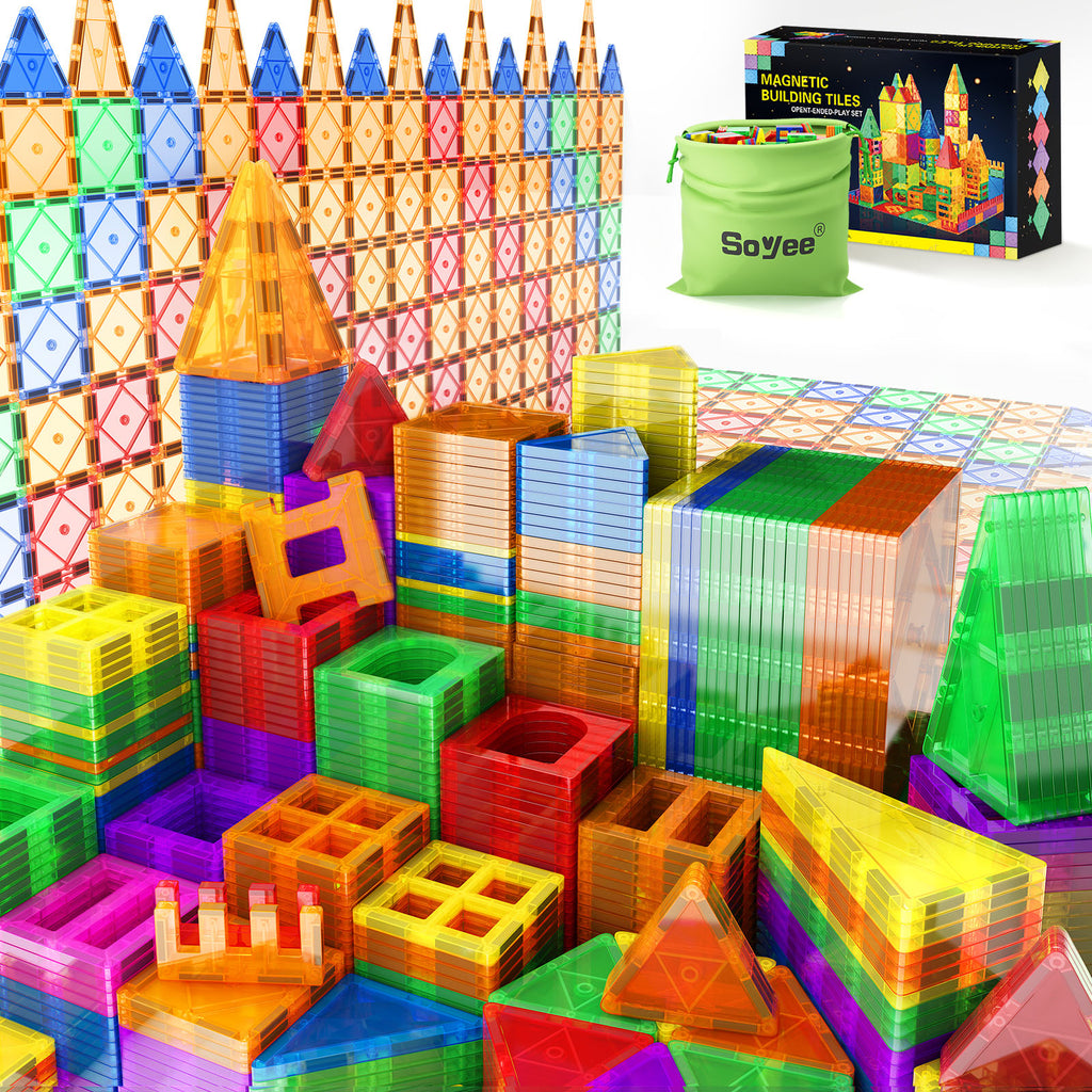 Soyee 102PCS Magnetic Tiles Building Blocks STEM Set