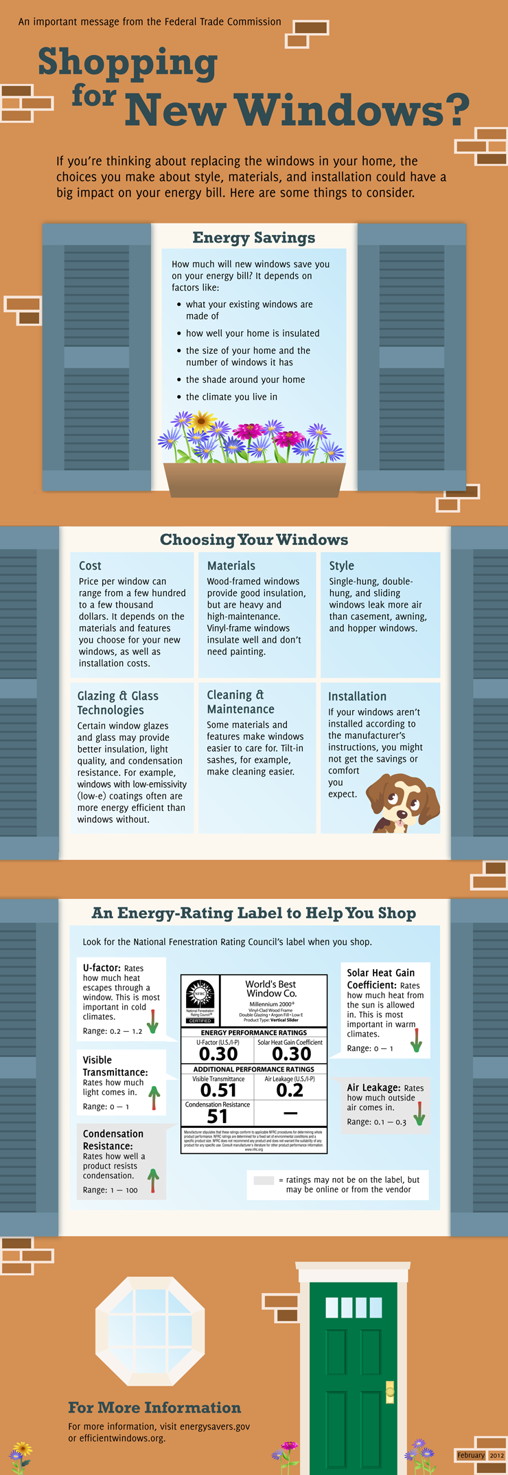 Energy Savings Guide - Infographic showing cost benefits and efficiency tips for window replacement