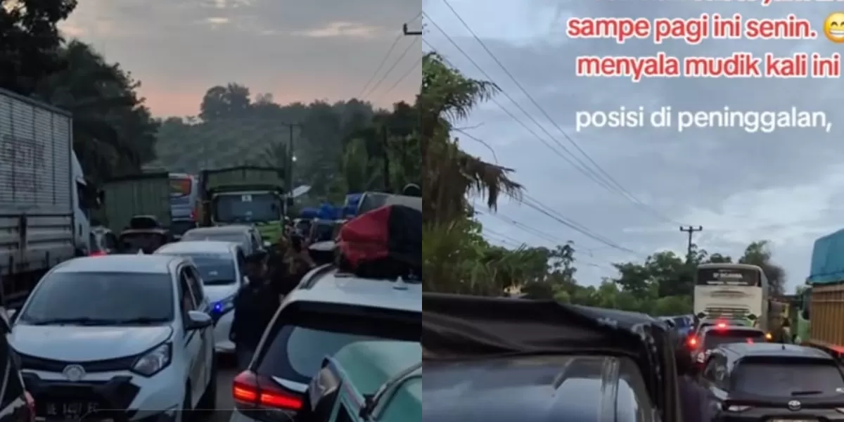 Kemacetan panjang pemudik di Jalur Lintas Timur Sumatera