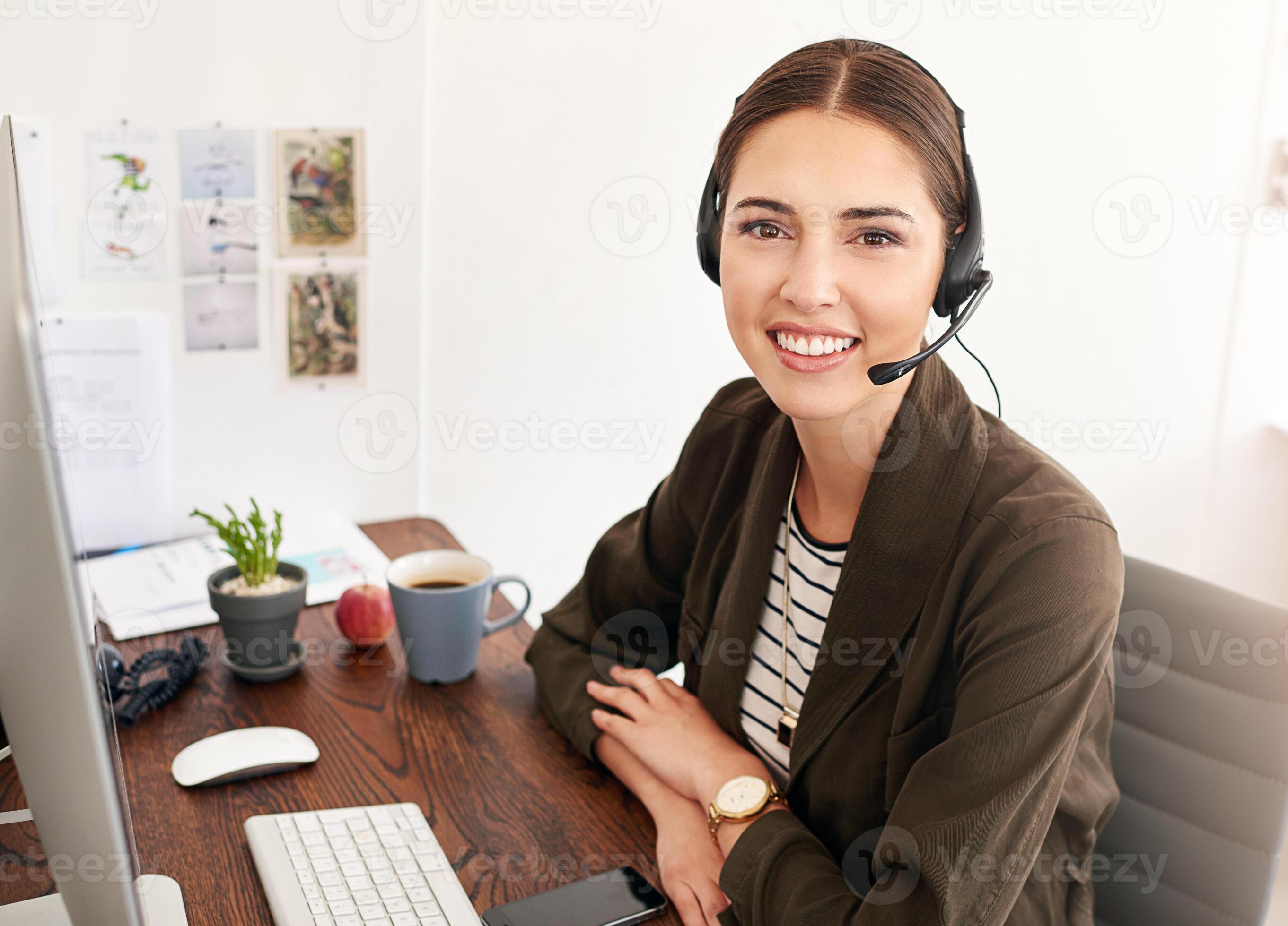 Professional Lufthansa customer service agent with headset ready to assist with flight changes