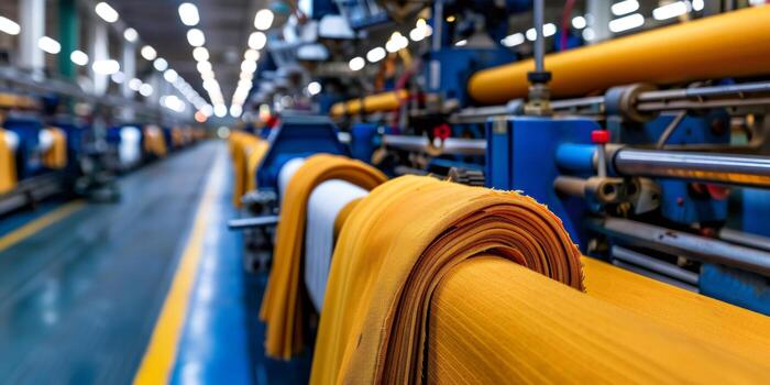 Industrial textile production line