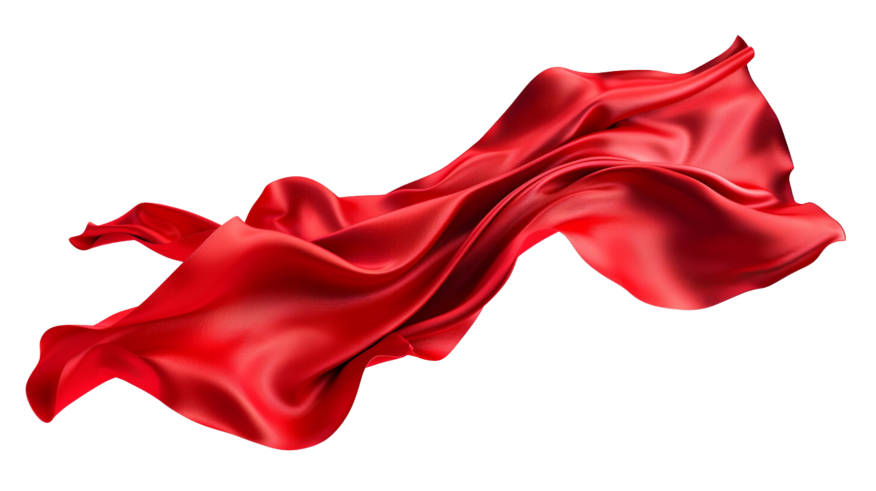 Silk fabric flowing in air