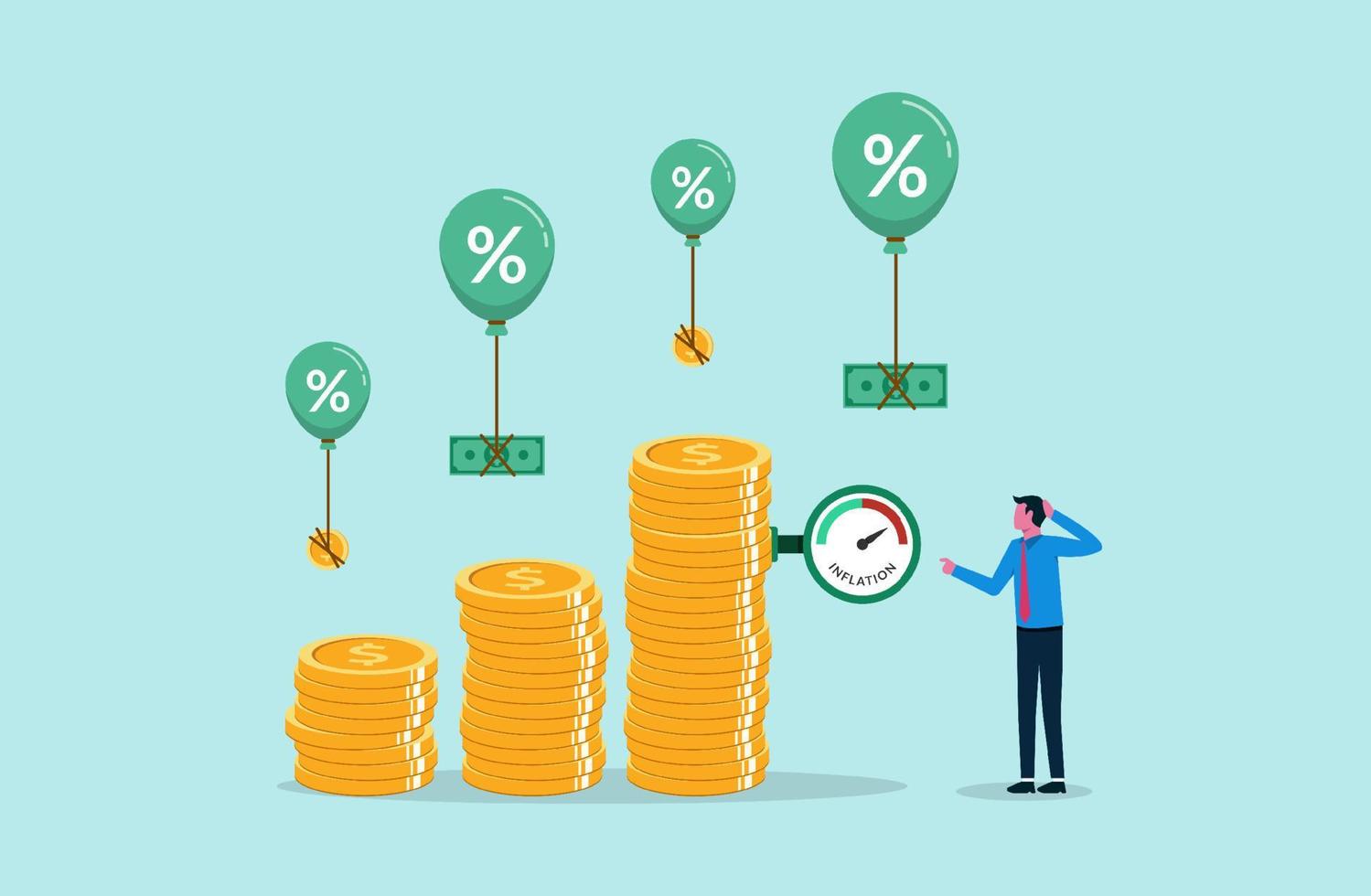 Conceptual image representing inflation and interest rates