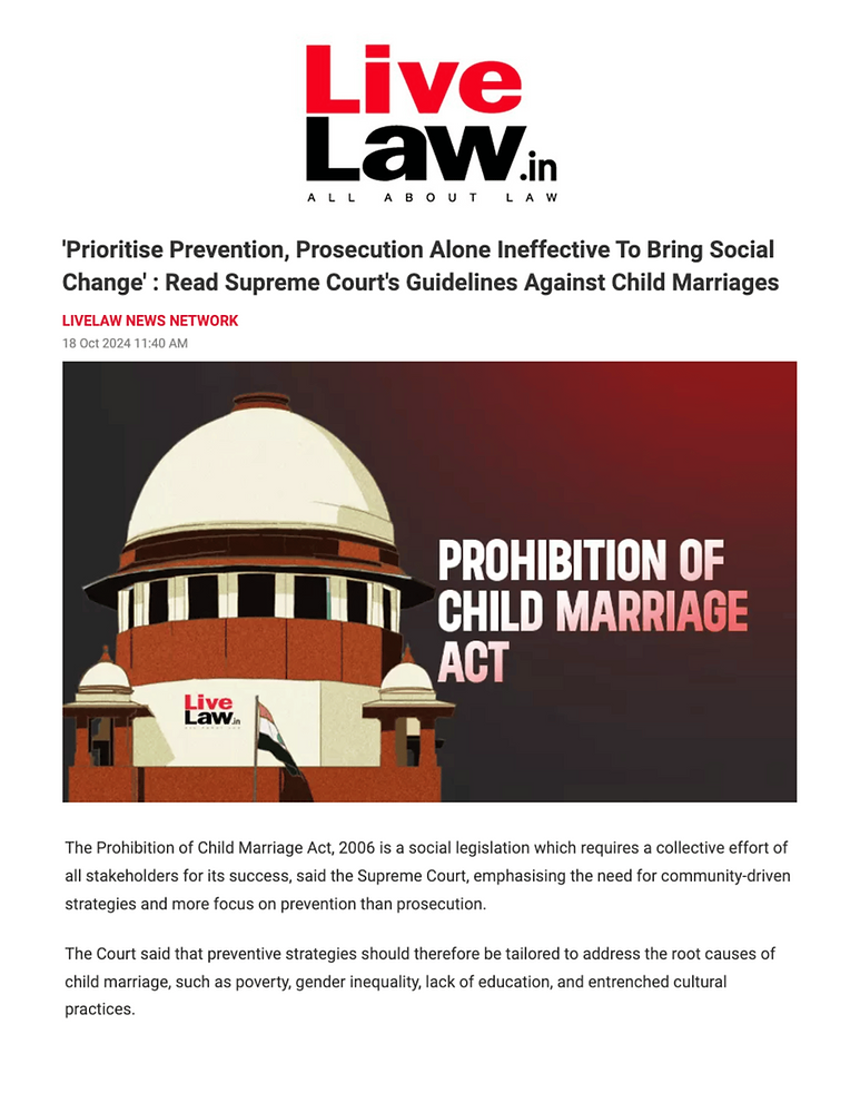 Supreme Court Ruling on Child Marriage