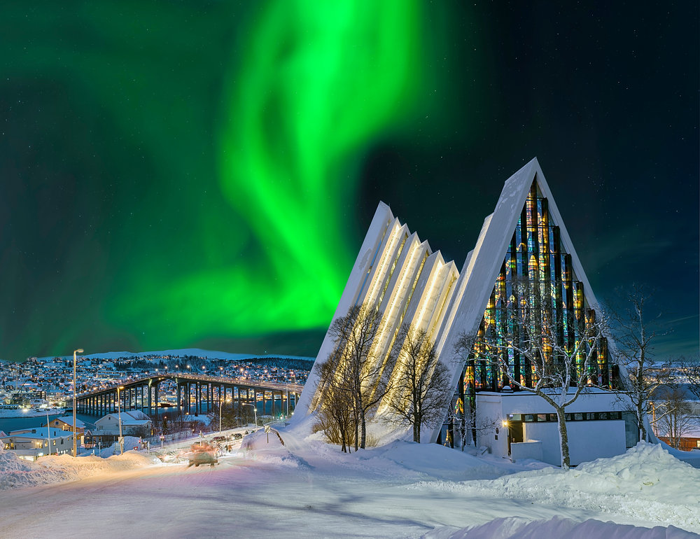 Tromsø Arctic Cathedral Northern Lights