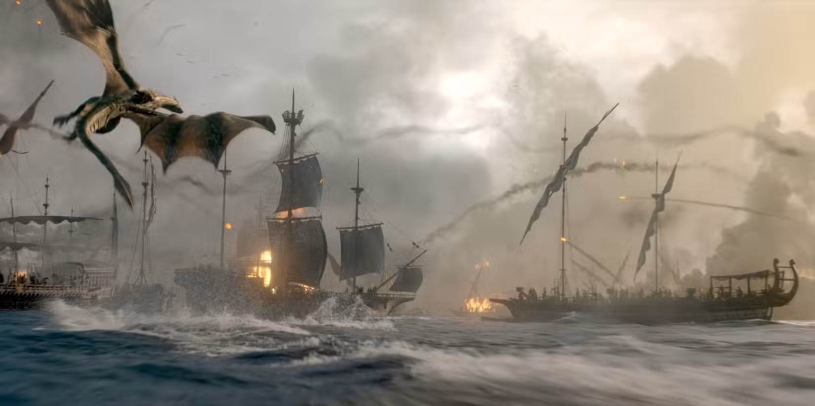 HOTD Season 3 Battle of the Gullet naval scene