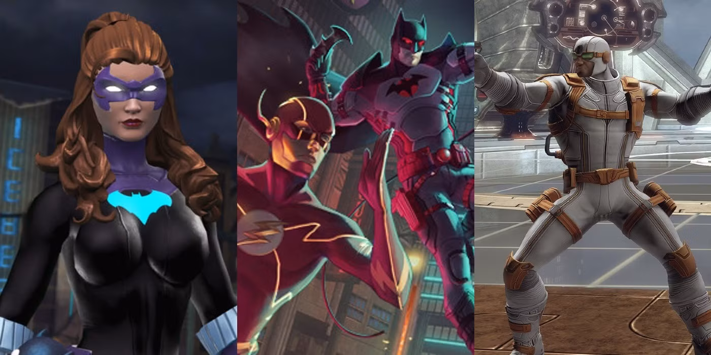 DC Universe Online character customization showing Batgirl-inspired hero