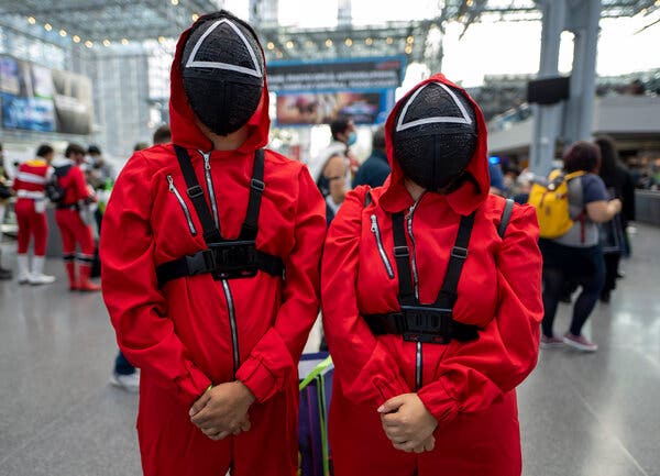 Squid Game themed Halloween costumes