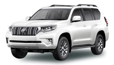 Toyota Land Cruiser Prado TZ SUV White for Hunza Skardu Family Honeymoon Tours Gilgit-Baltistan