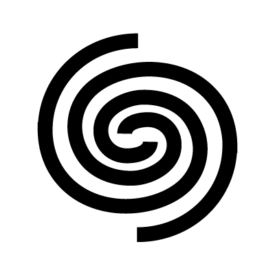 Spiral shaped light language symbol