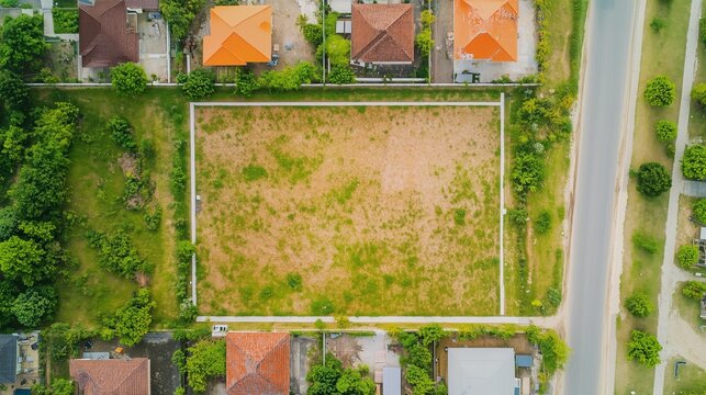 Aerial view of 500sqm plot