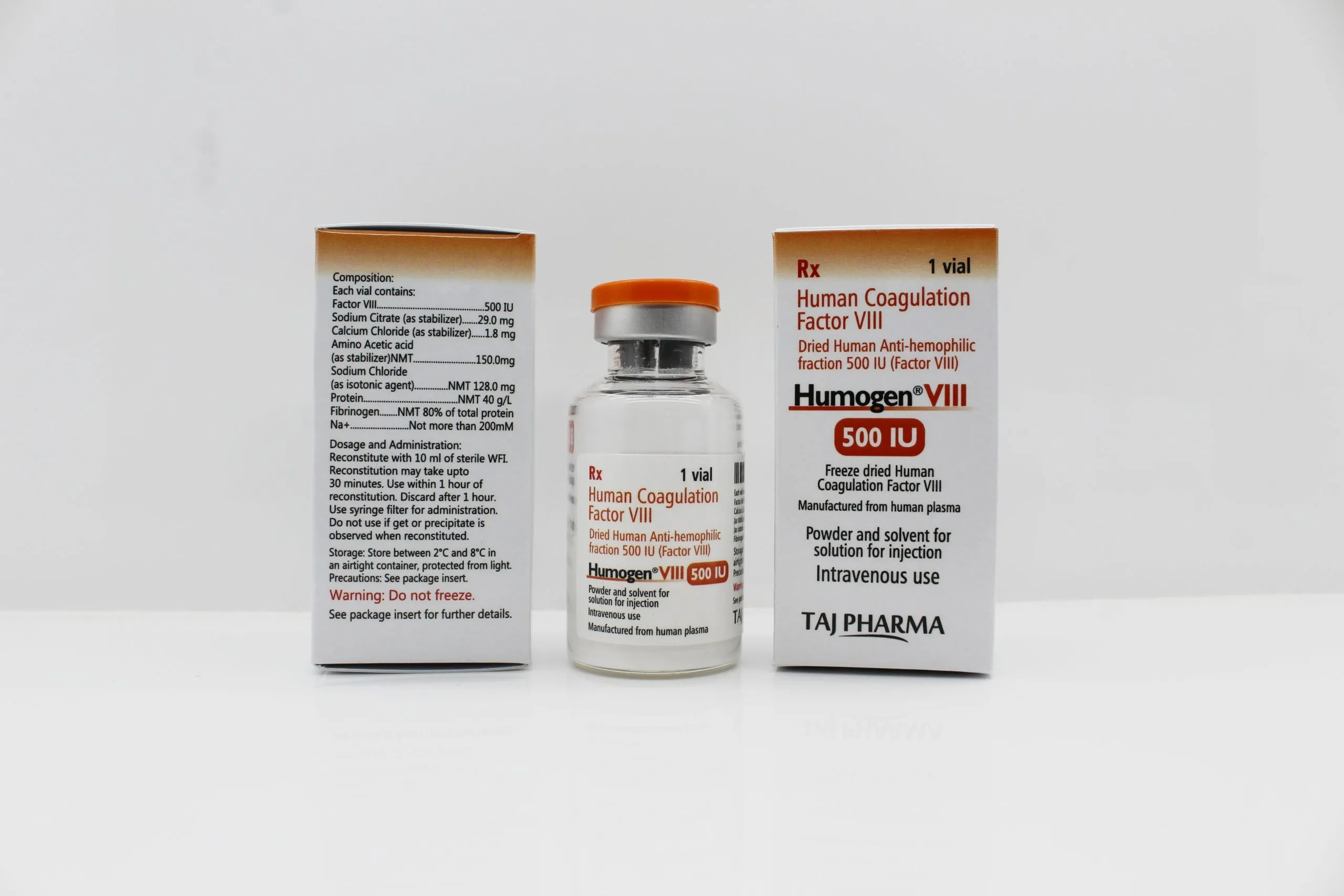 Factor VIII Injection Medical Vial