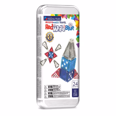 Magna-Tiles MicroMAGS Spring Garden 24-Piece Travel Set