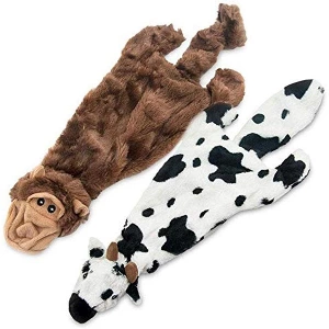 Best Pet Supplies Squeaky Dog Toys, Soft Durable Fabric, 6 Pack